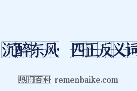 沉醉东风·四正反义词是什么意思的图片